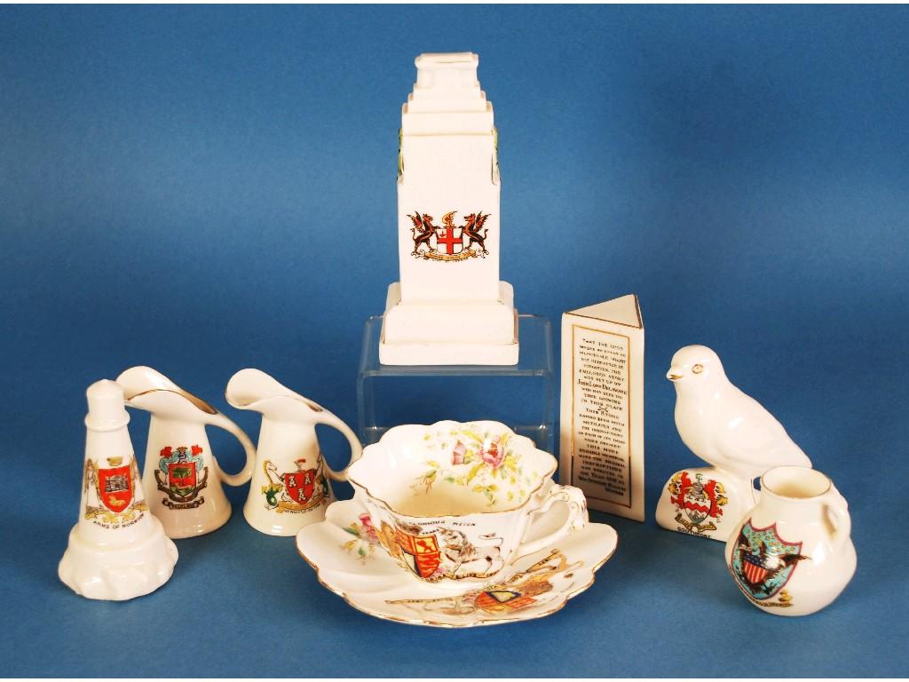 Appraisal: THIRTY THREE PIECES OF MINIATURE CRESTED CHINA including Foley China