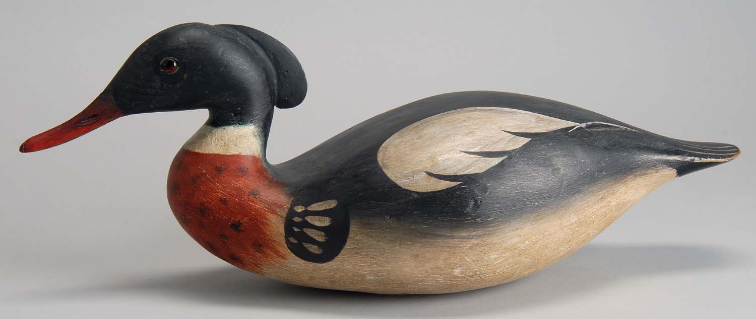 Appraisal: RED-BREASTED MERGANSER DRAKE CARVING by Brian Mitchell Beautiful sleek form