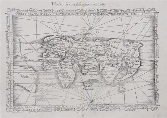 Appraisal: LAURENZ FRIES Strasbourg c - TABULA ORBIS CUM DESCRIPTIONE VENTORUM