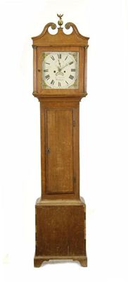 Appraisal: An day longcase clock striking on a bell with a