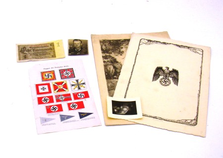 Appraisal: Lot of large format fancy telegrams photos of German soldiers