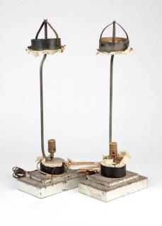 Appraisal: A pair of Art Deco table lanterns Each lamp with