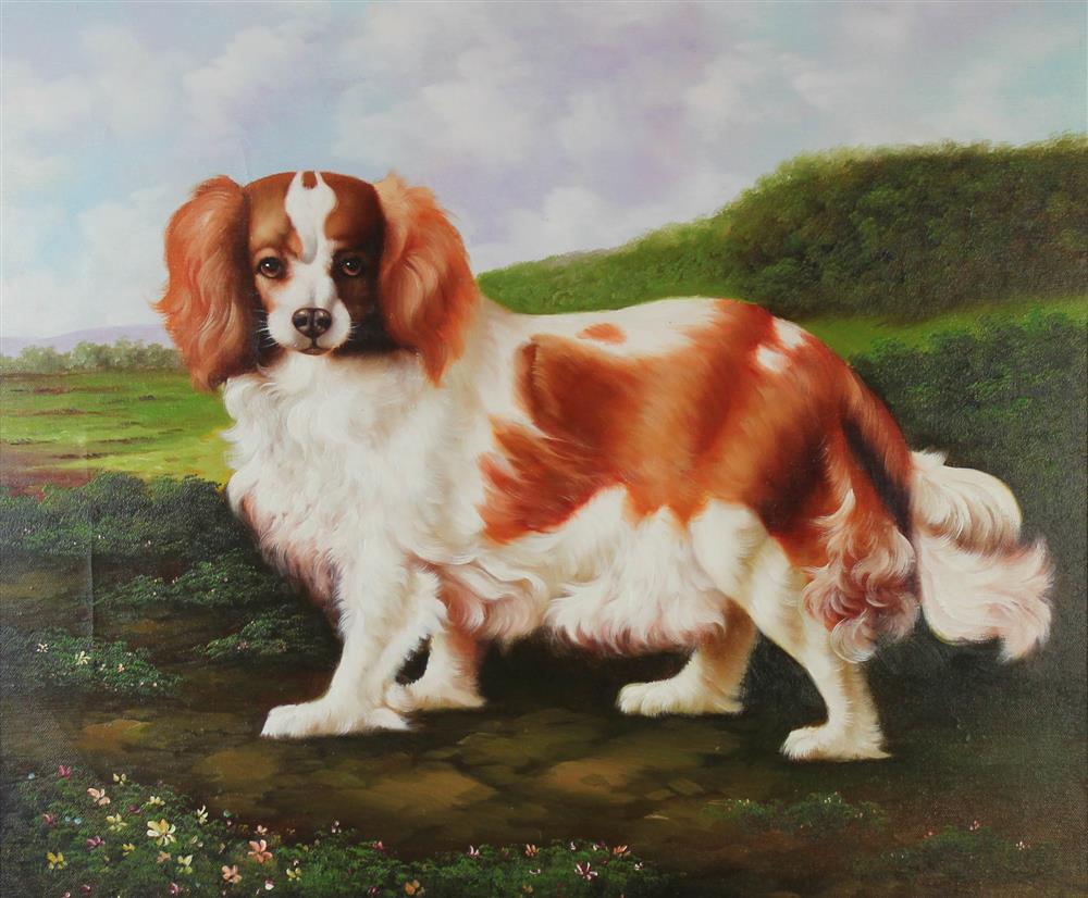 Appraisal: KING CHARLES SPANIEL Giclee x in Framed