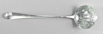 Appraisal: George III English silver ladle rounded upturned tipt handle round