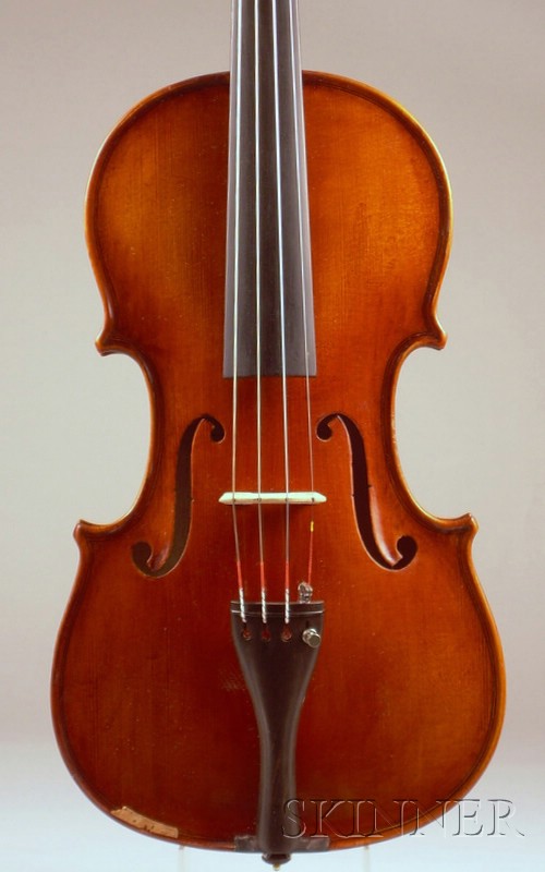 Appraisal: Modern Violin labeled CAESAR CASTELLI length of two-piece back in