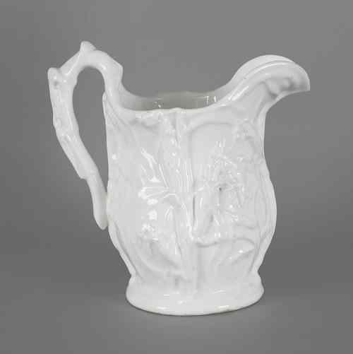 Appraisal: American porcelain pitcher late th c probably Greenpoint h