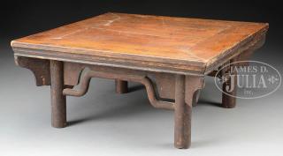 Appraisal: COLLECTION OF FURNITURE Low elmwood square form table Early th