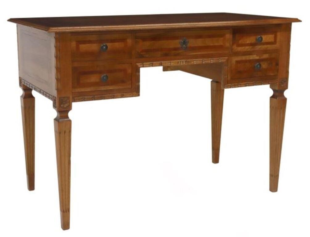 Appraisal: French Louis XVI style kneehole writing desk th c the