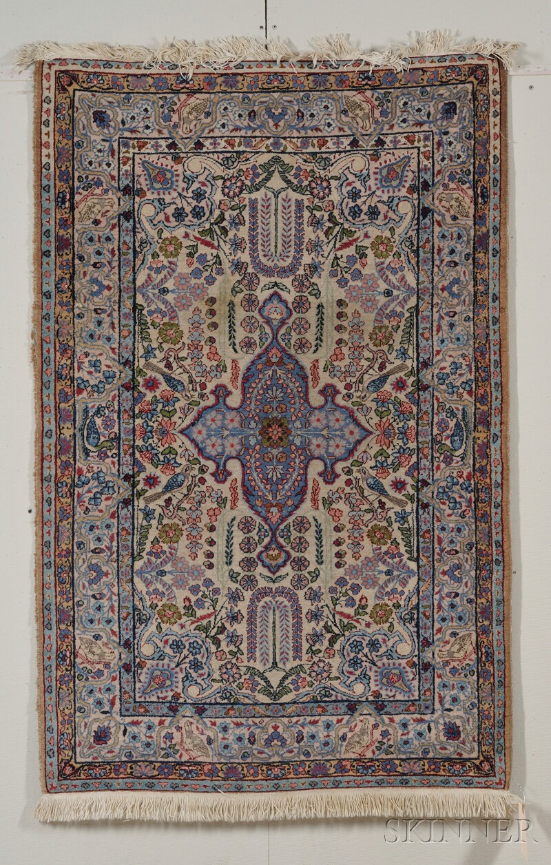 Appraisal: Kerman Rug Southeast Persia early th century some selvage damage