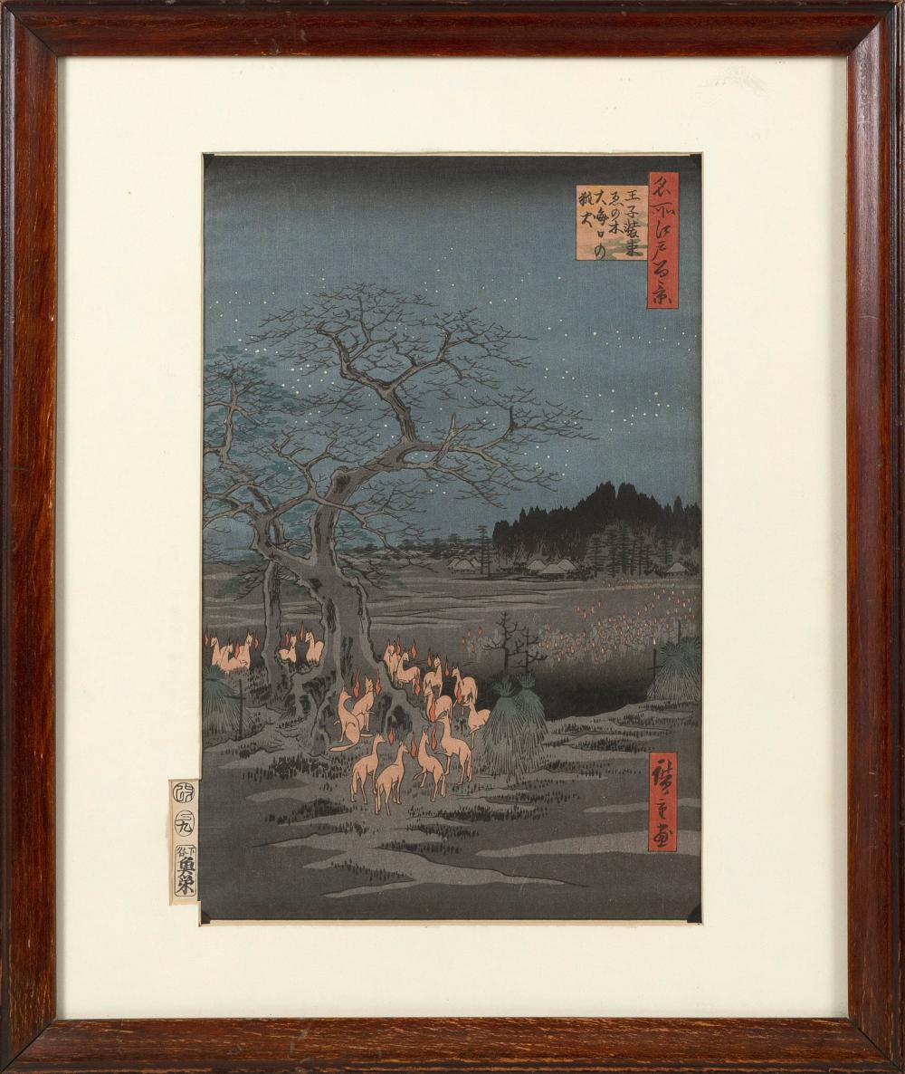 Appraisal: AFTER UTAGAWA HIROSHIGE JAPAN - FOXFIRES AT NEW YEAR S