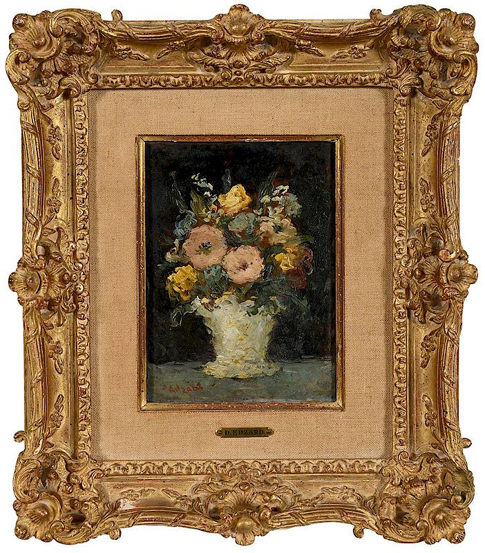 Appraisal: Dietz Edzard German Flowers in a White Vase signed lower