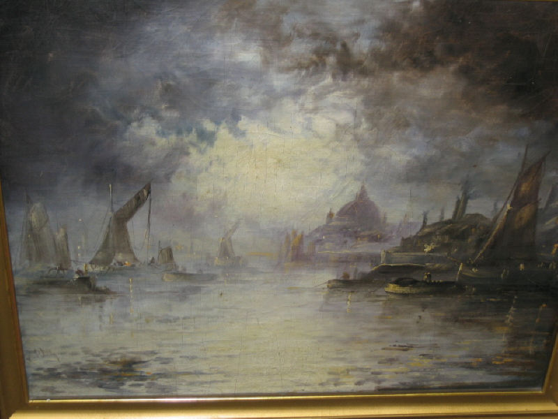 Appraisal: CONTINENTAL SCHOOL TH CENTURY Grand Canal Venice oil on canvas