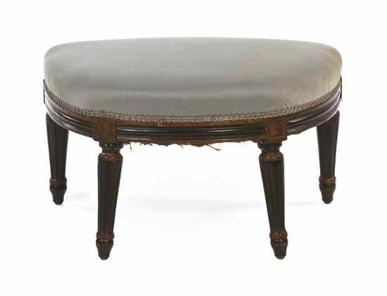 Appraisal: An Louis XVI Style Ottoman having a shaped upholstered top