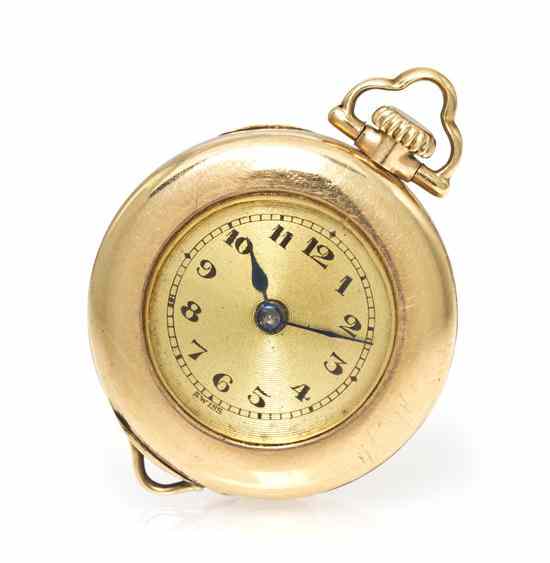 Appraisal: A Karat Yellow Gold Pendant Watch Lotus mm case diameter