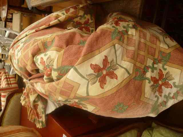 Appraisal: A PAIR OF LAURA ASHLEY LINEN CURTAINS with printed design