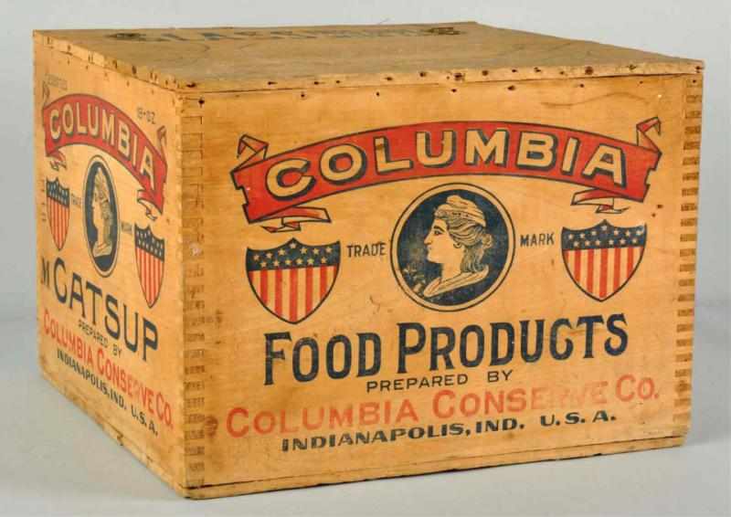 Appraisal: Wooden Columbia Catsup Crate Description Indianapolis IN Nice stenciling on