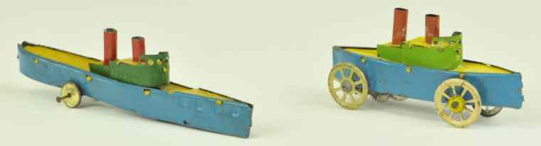 Appraisal: STEAMER AND LINER PENNY TOYS Germany both similar in construction