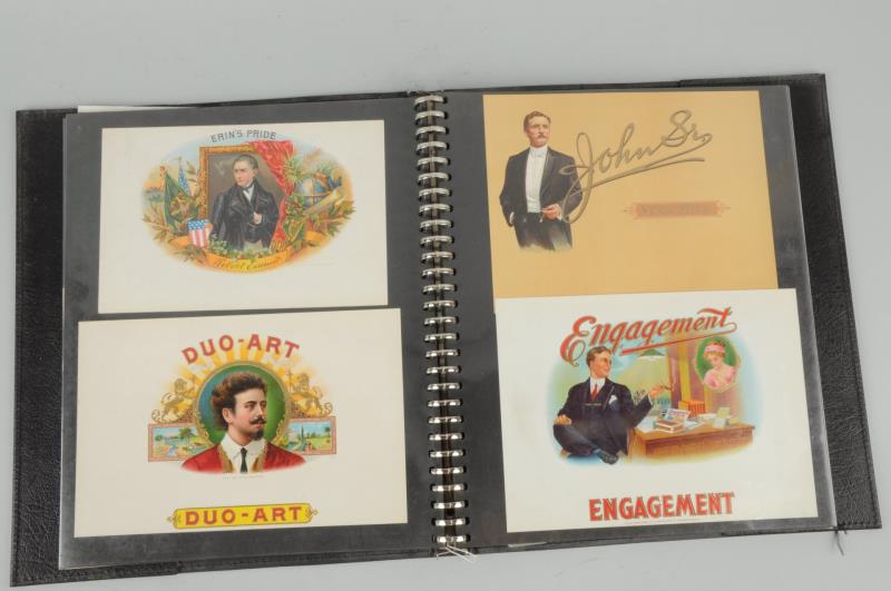 Appraisal: Binder Of Cigar Box Labels Wide variety Very colorful No