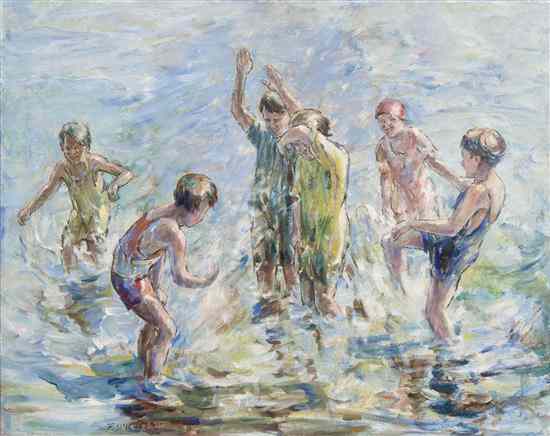 Appraisal: Francesco J Spicuzza American - The Splash oil on board