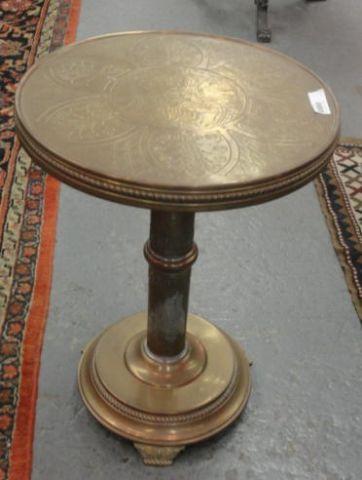 Appraisal: Victorian Brass End Table From a prominent New Jersey estate