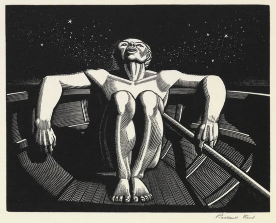 Appraisal: ROCKWELL KENT Drifter Wood engraving x mm x inches full