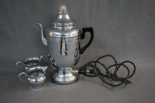 Appraisal: 's Farberware Chrome Percolator No ca 's late Art Deco