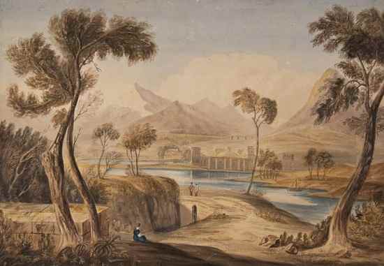 Appraisal: Manner of Sir Charles D'Oyly View of an Indian palace