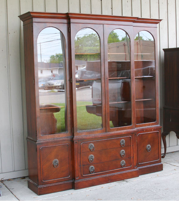 Appraisal: Drexel mahogany china cabinet pc three drawers and two doors