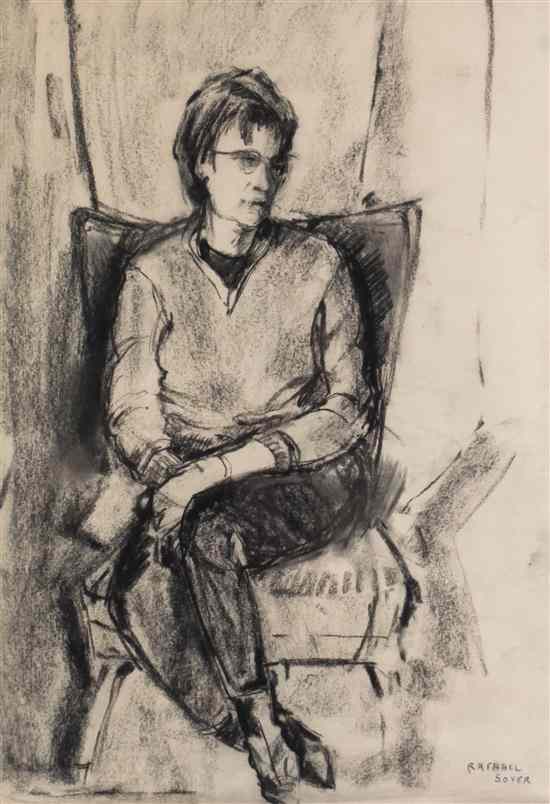 Appraisal: Raphael Soyer American - Portrait of a Lady Sitting charcoal