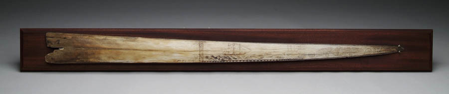 Appraisal: SCRIMSHAW SWORDFISH BILL BY JOHN GEORGE KENNEDY Mounted swordfish bill