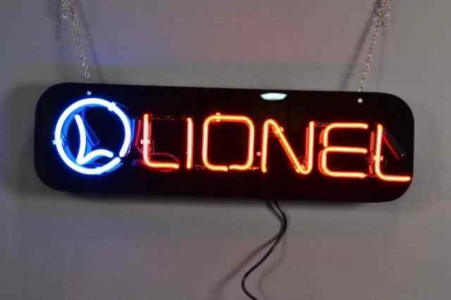 Appraisal: LIONEL NEON SIGNLionel neon sign with red neon L in