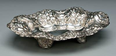 Appraisal: Gorham sterling silver footed bowl oval with floral openwork borders