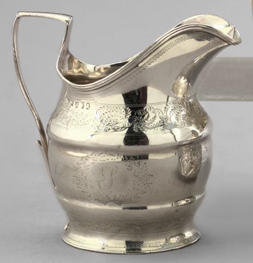 Appraisal: Georgian Sterling Silver Cream Pitcher first quarter th century in