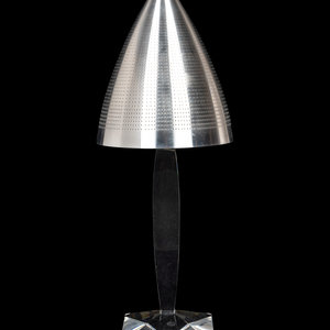 Appraisal: A Baccarat Table Lamp Late th Century with a perforated