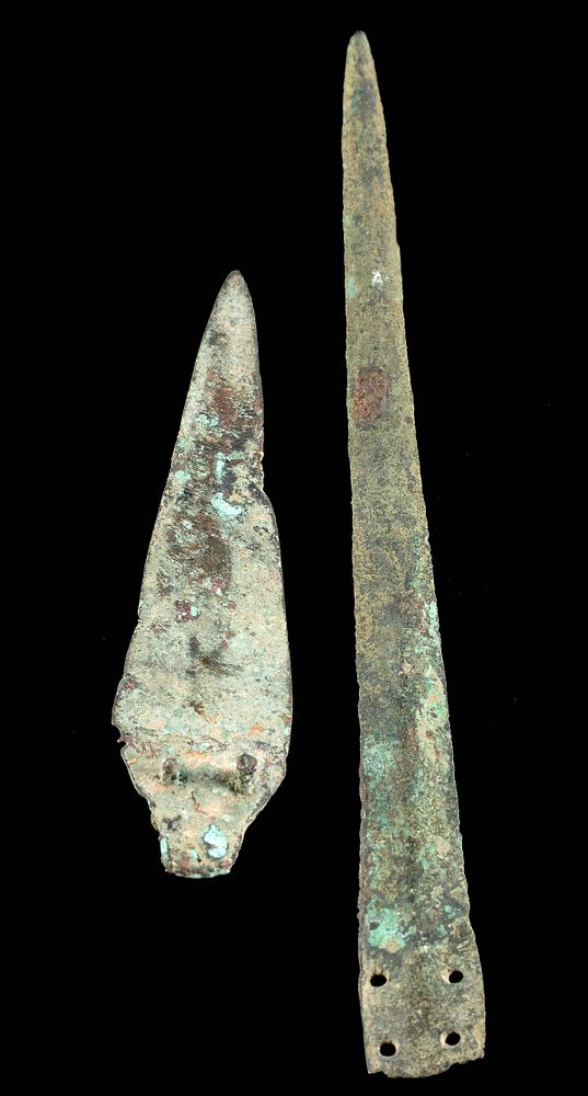 Appraisal: Pair of Canaanite Copper Bronze Dagger Blades Ancient Near East