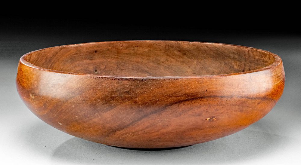 Appraisal: Fine th C Hawaiian Hand-Carved Kou Wood Calabash First Time