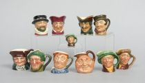 Appraisal: A Collection of Eleven Royal Doulton Toby Mugs This diverse