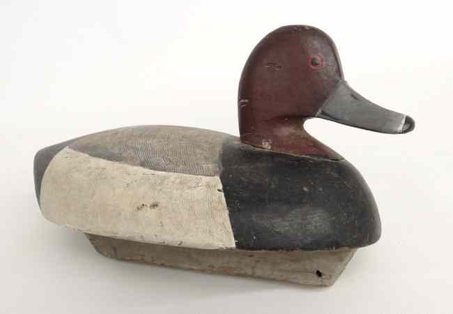 Appraisal: Painted decoy marked underside '' CLUB'' '' Length '' Ht