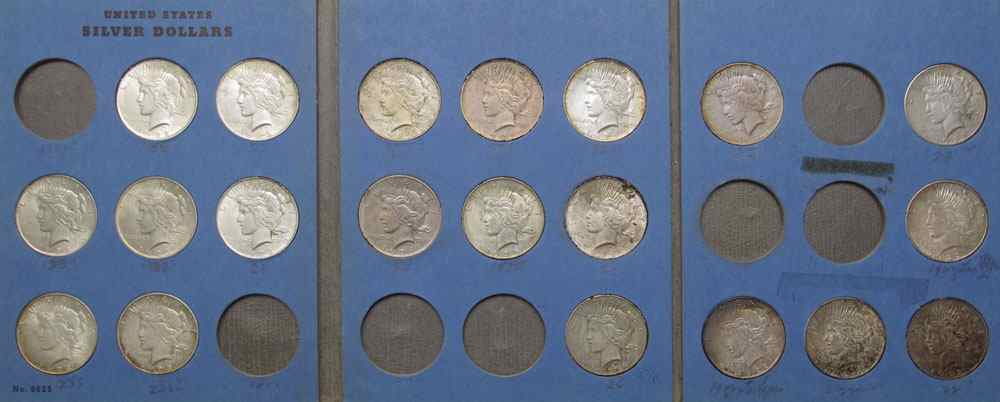 Appraisal: US SILVER PEACE DOLLARS INCLUDING To include -S -S -D