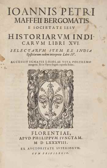 Appraisal: Maffei Giovanni Pietro Historiarum Indicarum libri xvi first edition woodcut