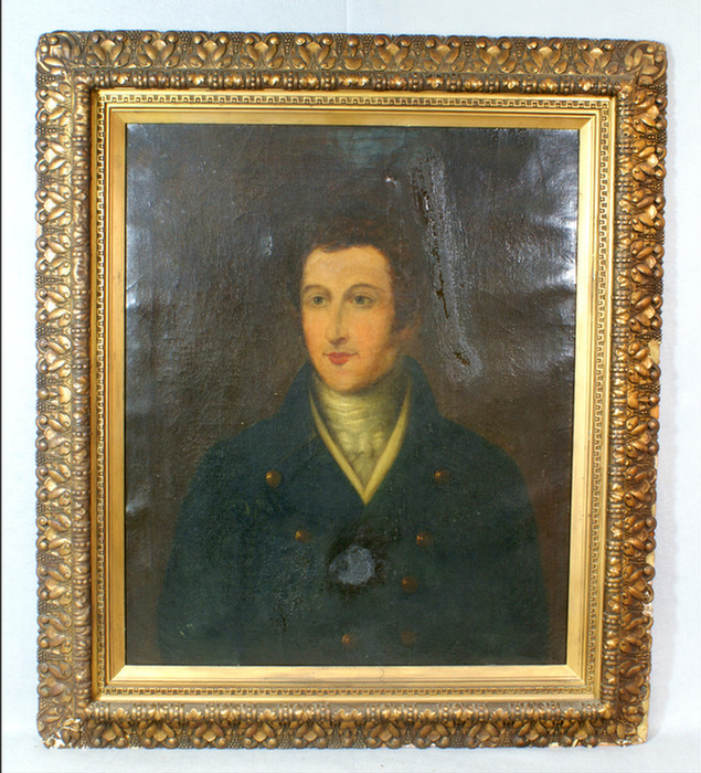 Appraisal: Oil on canvas portrait of a gentleman attributed to Thomas