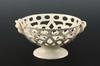 Appraisal: CREAMWARE BASKET - Wedgwood Creamware Chestnut Basket in open weave