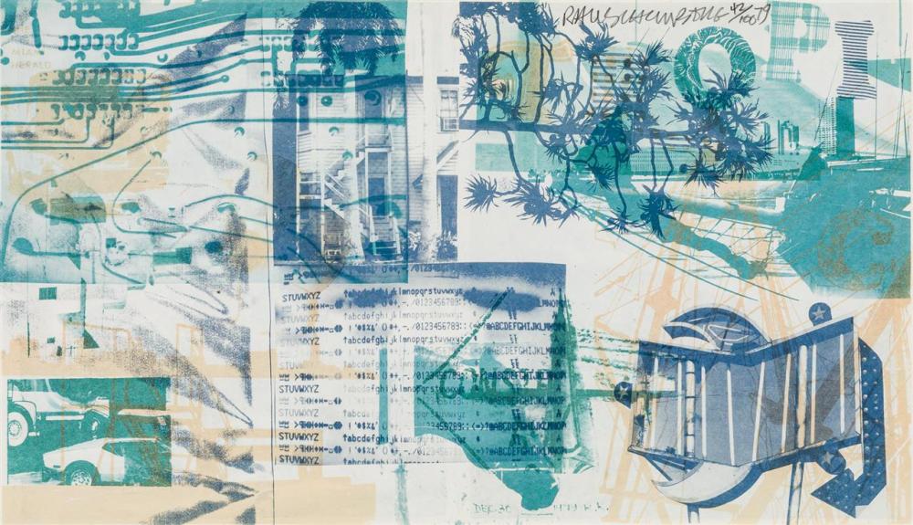 Appraisal: ROBERT RAUSCHENBERG American - Piece for Tropic color lithograph signed