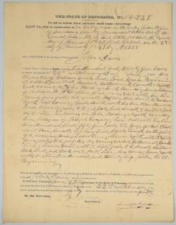 Appraisal: Gov James K Polk Signed Land Grant Feb James K