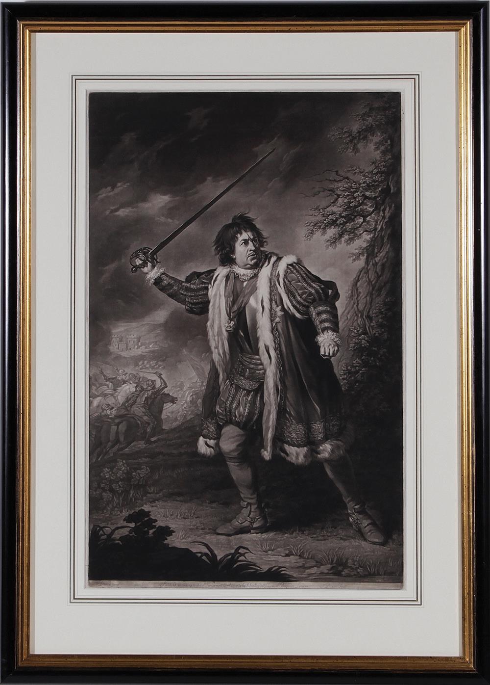 Appraisal: John Dixon Irish DAVID GARRICK AS RICHARD III mezzotint engraving