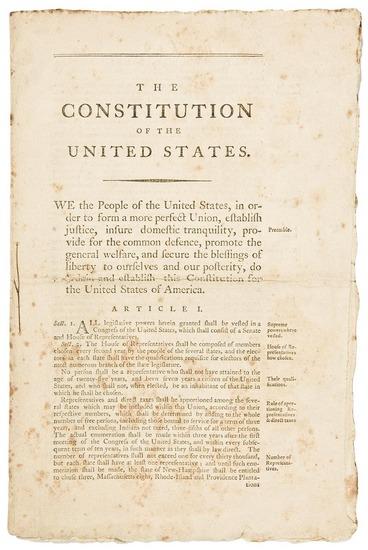 Appraisal: CONSTITUTION The Constitution of the United States We the People