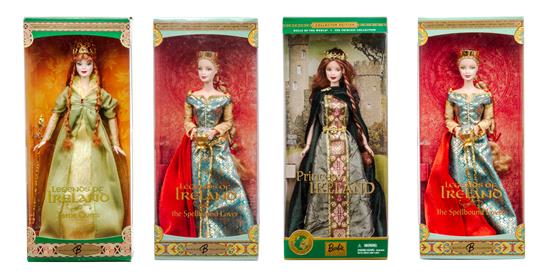 Appraisal: Sale Lot Three Legends of Ireland Barbies model g g