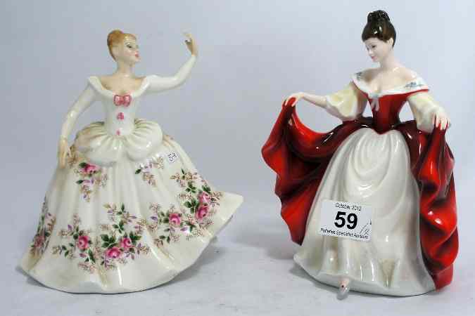 Appraisal: Royal Doulton figures Sara HN seconds and Shirley HN