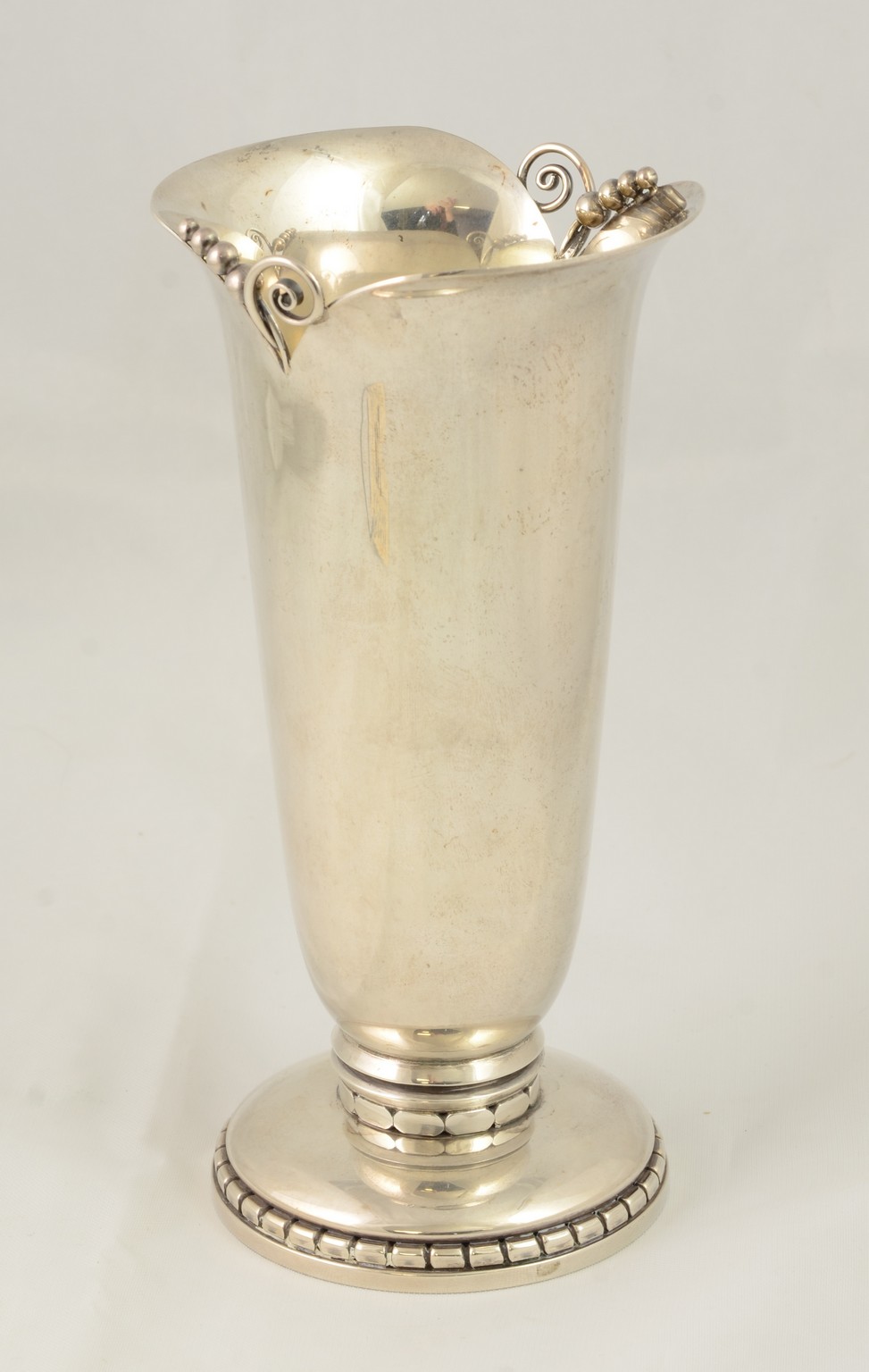 Appraisal: Georg Jensen USA Solid Silver Flower Vase high diameter at