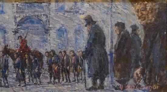 Appraisal: VIC O'CONNOR STREET SCENE OIL ON BOARD